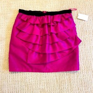 Pink ruffled party skirt